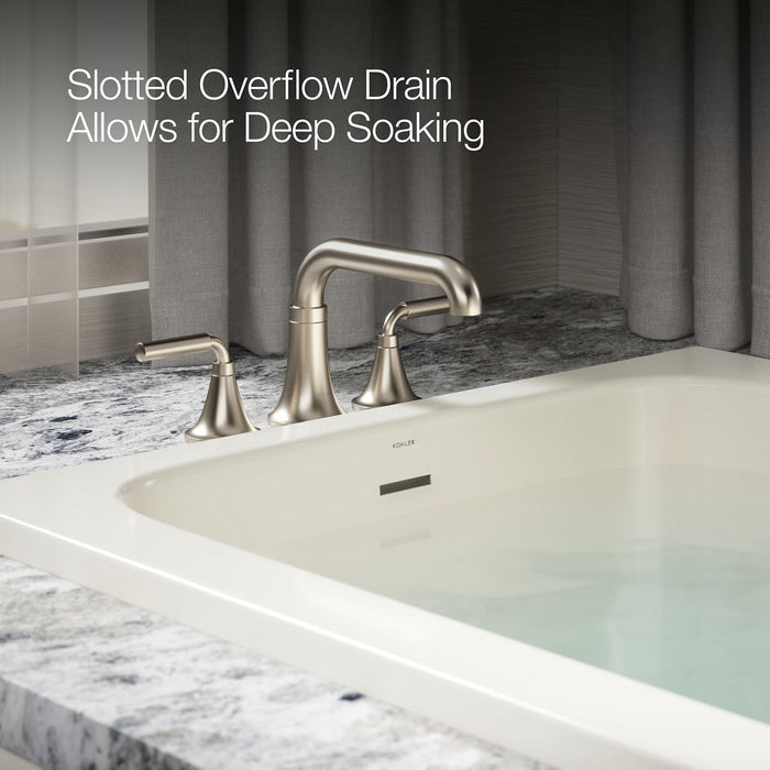 KOHLER K-25832 Avec 60" x 36" drop-in bath, biscuit - view 4