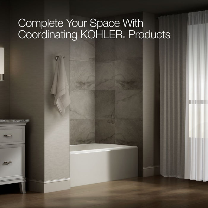 KOHLER K-25832-LA Avec 60" x 36" alcove bath, left drain, biscuit - view 3