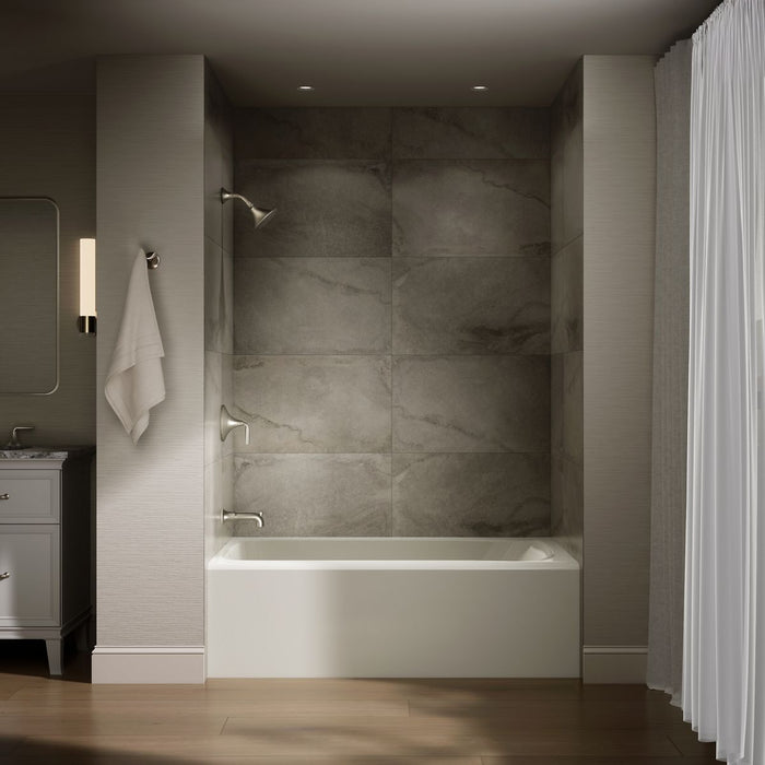 KOHLER K-25832-LA Avec 60" x 36" alcove bath, left drain, biscuit - view 4
