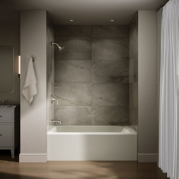 KOHLER K-25833-LA Avec 60" x 42" alcove bath, left drain, biscuit - view 4