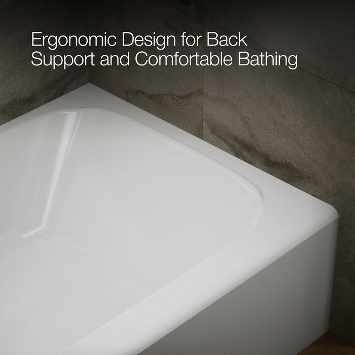 KOHLER K-25833-LA Avec 60" x 42" alcove bath, left drain, white - view 3