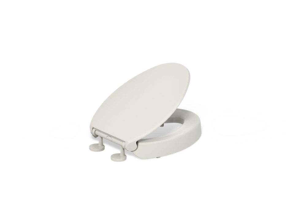 KOHLER K-25875 Hyten Elevated Quiet-Close elongated toilet seat