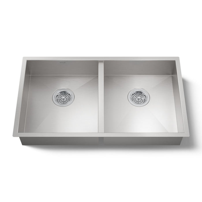 KOHLER K-25940 Vault 32" undermount double-bowl kitchen sink