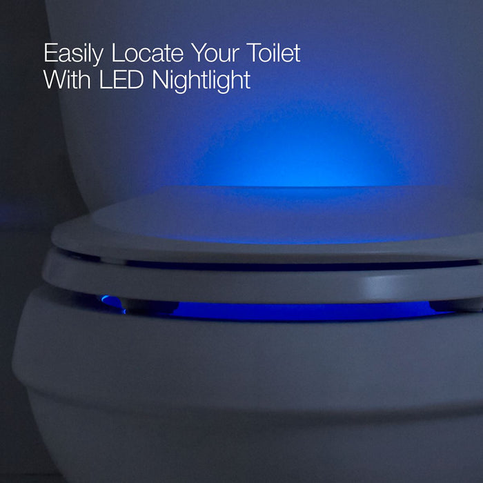 KOHLER K-2599-RL Transitions Nightlight ReadyLatch Quiet-Close elongated toilet seat, biscuit - view 5