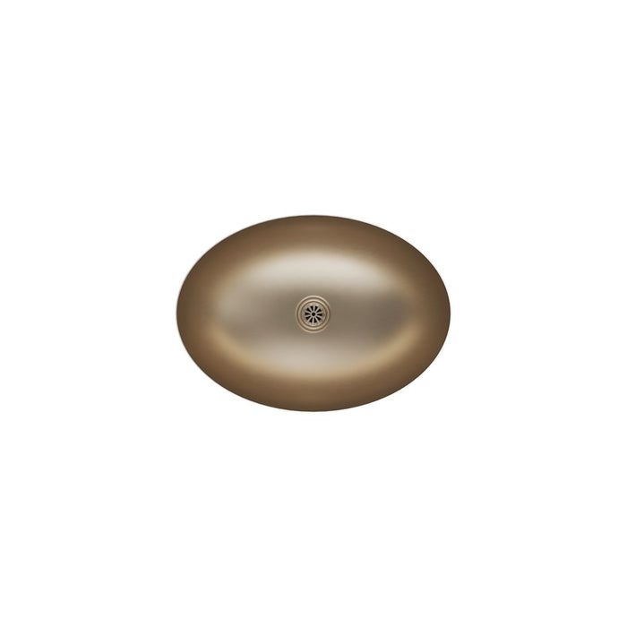 KOHLER K-2602 Rhythm 23-1/4" oval undermount bathroom sink, no overflow, satin bronze - view 3