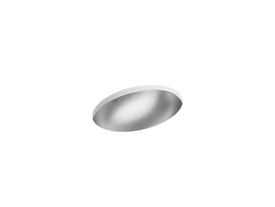 KOHLER K-2602-SU Rhythm 23-1/4" oval undermount bathroom sink, no overflow