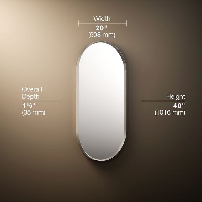 3/4 view of product with dimensions