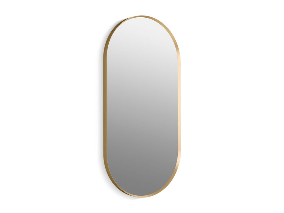 KOHLER K-26051 Essential 20" x 40" capsule framed mirror, moderne brushed gold