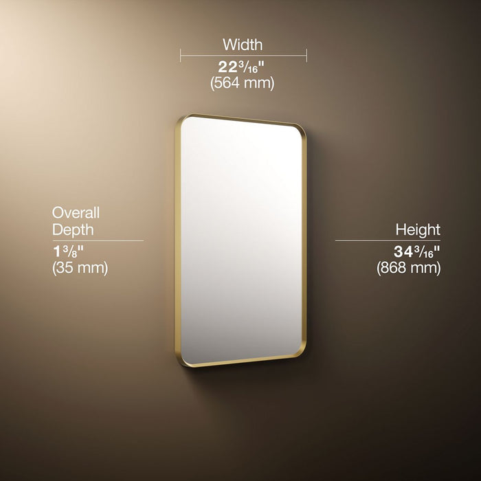 3/4 view of product with dimensions