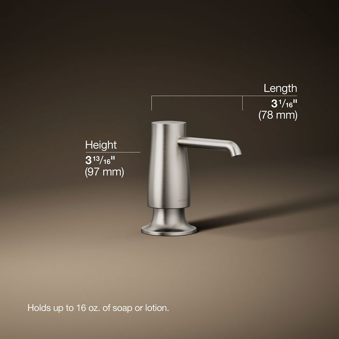 3/4 view of product with dimensions