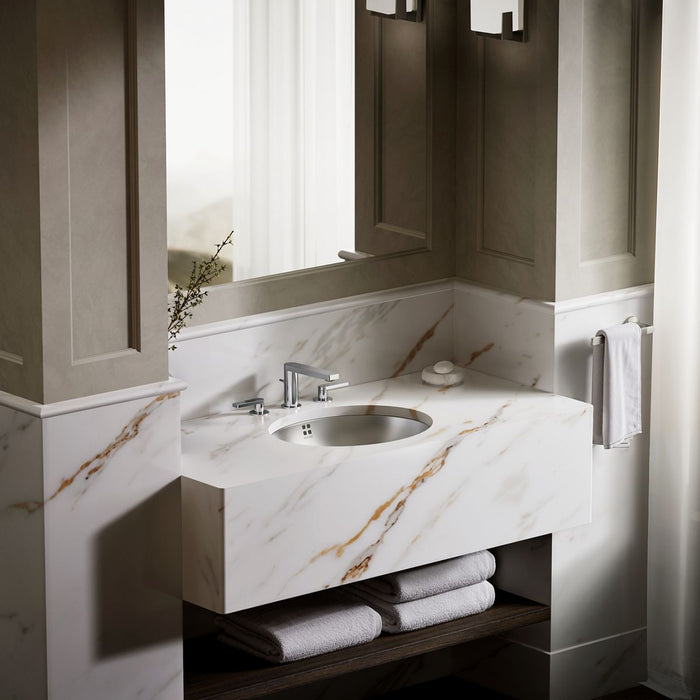 KOHLER K-2609-MU Bachata 20" oval drop-in/undermount bathroom sink, mirror - view 4