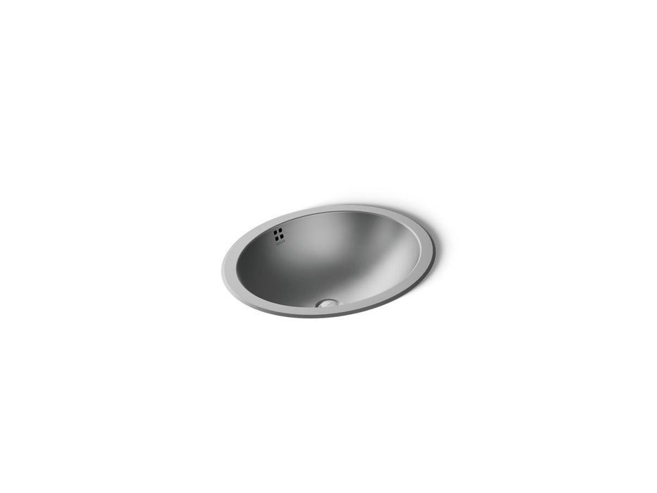 KOHLER K-2609-SU Bachata 20" oval drop-in/undermount bathroom sink, satin