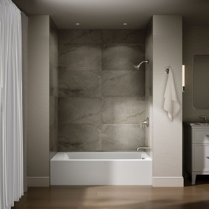 KOHLER K-26107-RA Entity 60" x 36" alcove bath with right drain, white - view 4