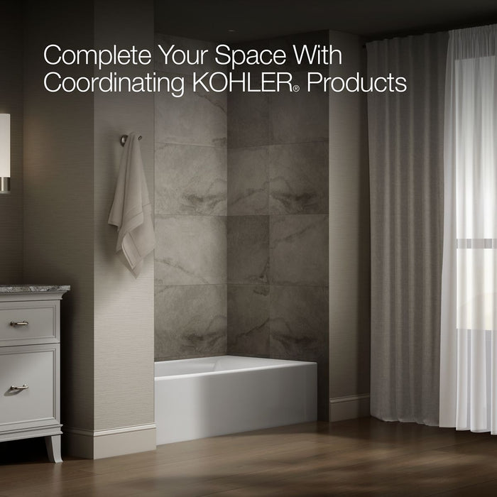 KOHLER K-26108-LA Entity 60" x 32" alcove bath with left drain, white - view 3