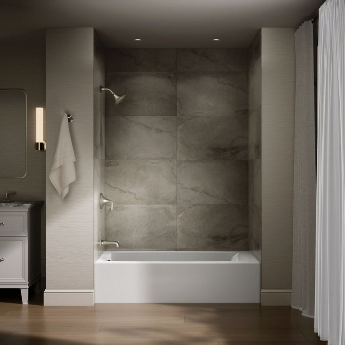 KOHLER K-26108-LA Entity 60" x 32" alcove bath with left drain, white - view 4