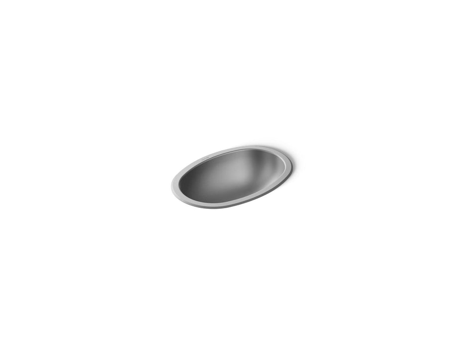KOHLER K-2611-SU Bolero 16-3/4" oval drop-in/undermount bathroom sink, no overflow, not applicable