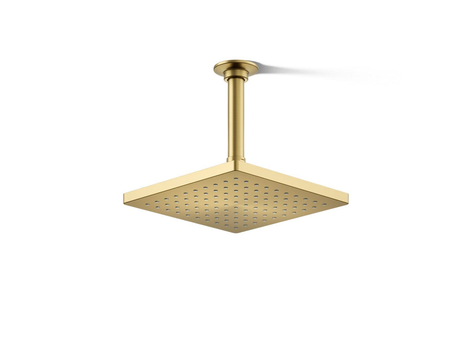 KOHLER K-26148-G Honesty 8" single-function rainhead, 1.75 gpm, vibrant brushed moderne brass