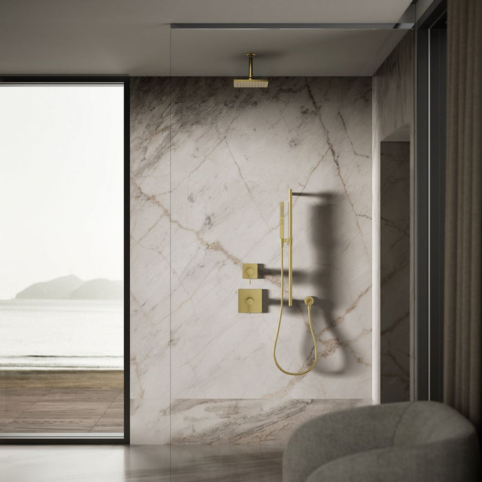 KOHLER K-26148-G Honesty 8" single-function rainhead, 1.75 gpm, vibrant brushed moderne brass - view 3