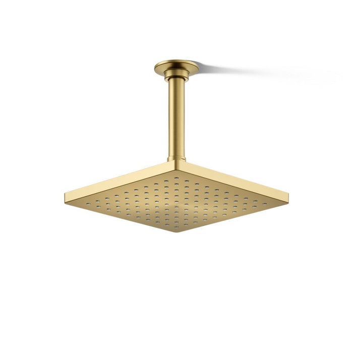 KOHLER K-26148-G Honesty 8" single-function rainhead, 1.75 gpm, vibrant brushed moderne brass - view 4