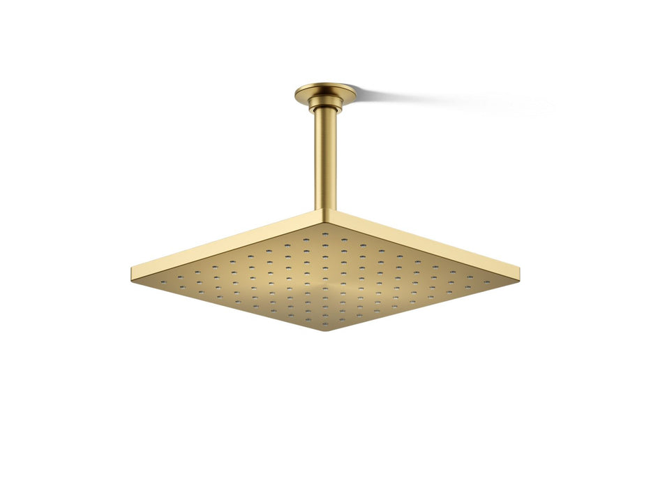 KOHLER K-26149-G Honesty 10" single-function rainhead, 1.75 gpm, vibrant brushed moderne brass