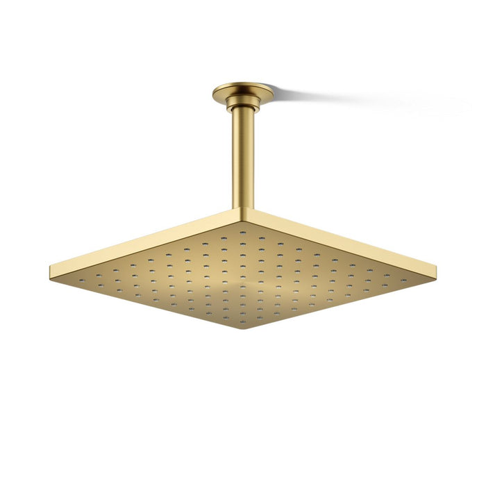 KOHLER K-26149-G Honesty 10" single-function rainhead, 1.75 gpm, vibrant brushed moderne brass - view 4