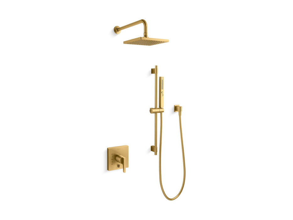 KOHLER K-26273-Y Honesty Showering kit, 2.5 gpm, vibrant brushed moderne brass