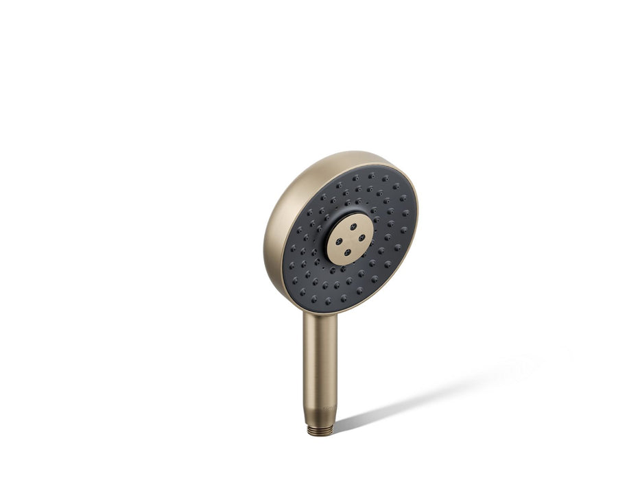 KOHLER K-26282 Statement Round three-function handshower, 2.5 gpm, vibrant brushed bronze