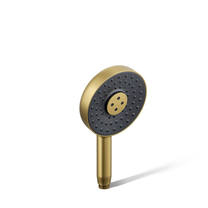 KOHLER K-26282 Statement Round three-function handshower, 2.5 gpm, vibrant brushed moderne brass - view 3
