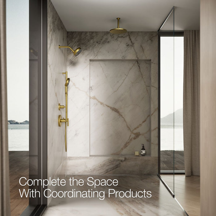 KOHLER K-26282 Statement Round three-function handshower, 2.5 gpm, vibrant brushed moderne brass - view 5