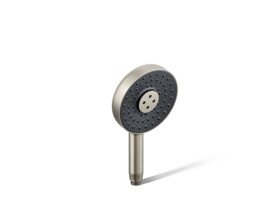 KOHLER K-26282 Statement Round three-function handshower, 2.5 gpm, vibrant brushed nickel