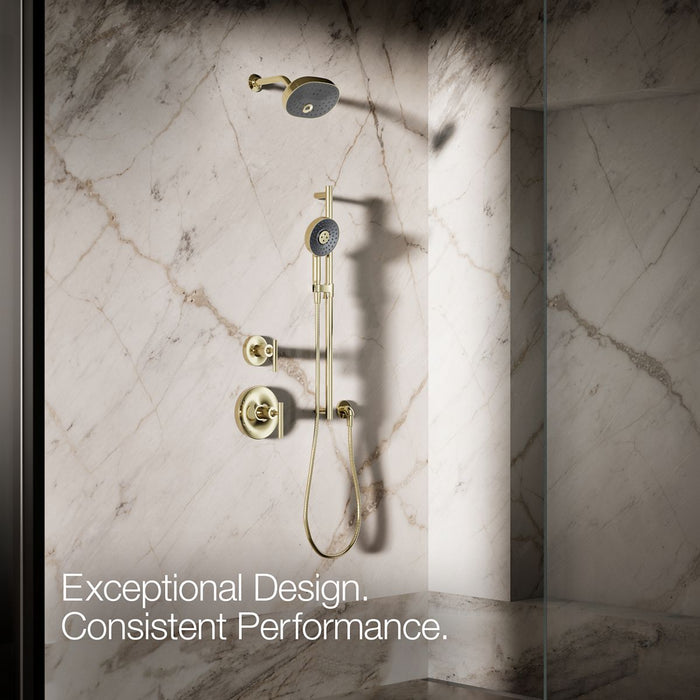 KOHLER K-26282 Statement Round three-function handshower, 2.5 gpm, vibrant french gold - view 3