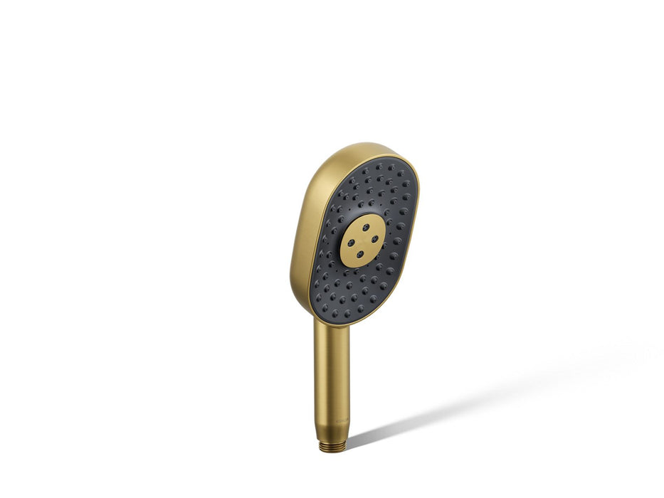 KOHLER K-26284 Statement Oblong three-function handshower, 2.5 gpm, vibrant brushed moderne brass