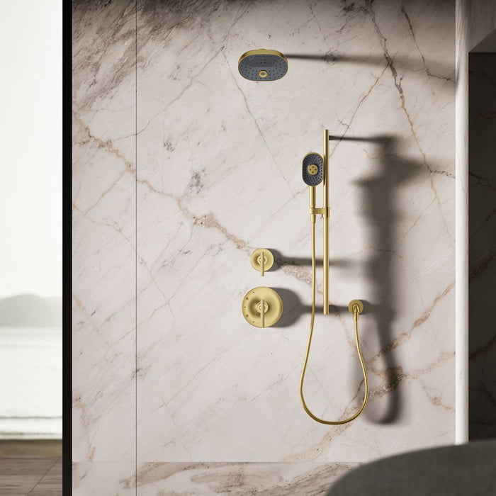 KOHLER K-26284 Statement Oblong three-function handshower, 2.5 gpm, vibrant brushed moderne brass - view 2