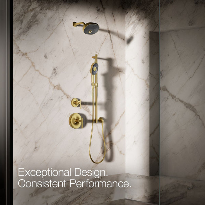 KOHLER K-26284 Statement Oblong three-function handshower, 2.5 gpm, vibrant brushed moderne brass - view 4