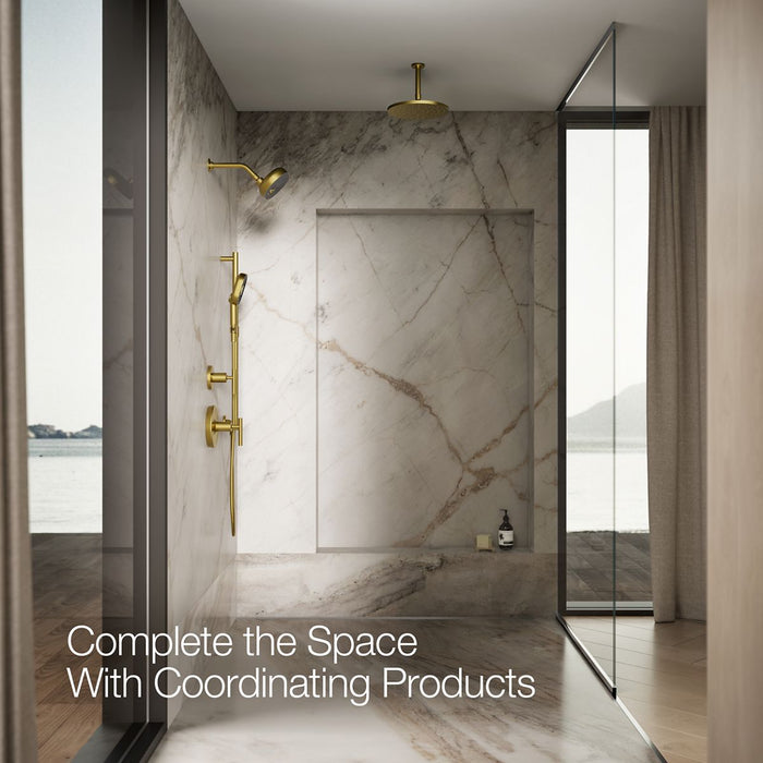 KOHLER K-26284 Statement Oblong three-function handshower, 2.5 gpm, vibrant brushed moderne brass - view 5