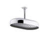 KOHLER K-26294 Statement Oblong 14" single-function rainhead, 2.5 gpm, polished chrome