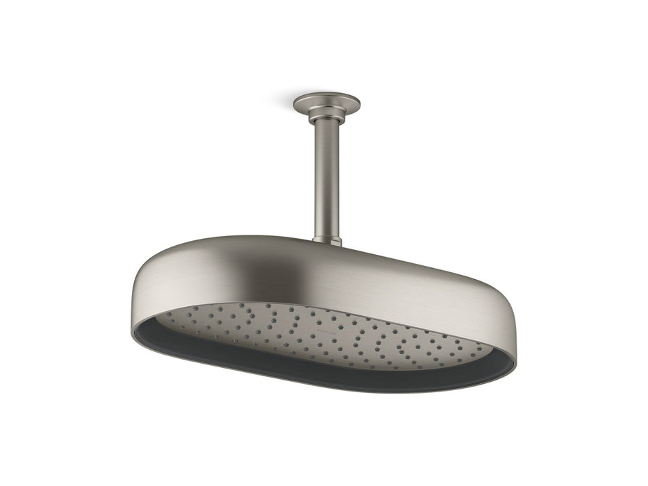 KOHLER K-26294 Statement Oblong 14" single-function rainhead, 2.5 gpm