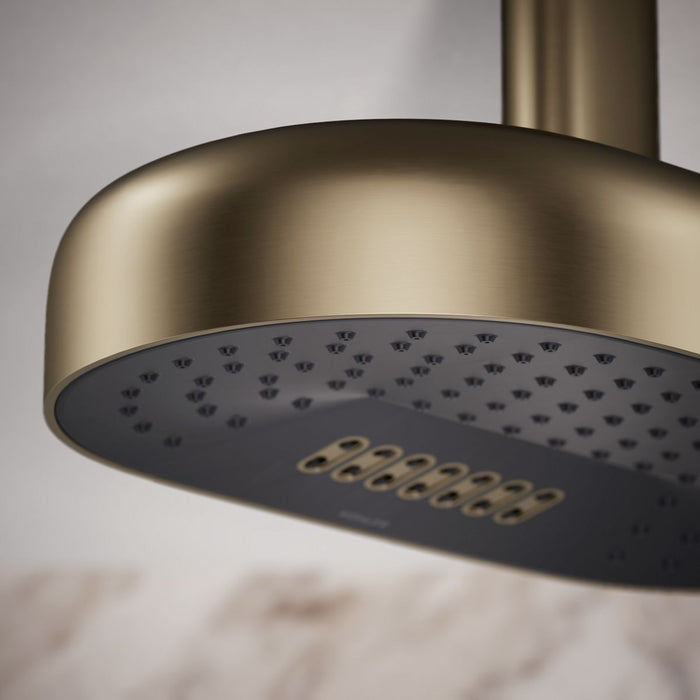 KOHLER K-26295 Statement Oblong 14" two-function rainhead, 2.5 gpm, vibrant brushed bronze - view 5