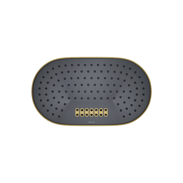 KOHLER K-26295 Statement Oblong 14" two-function rainhead, 2.5 gpm