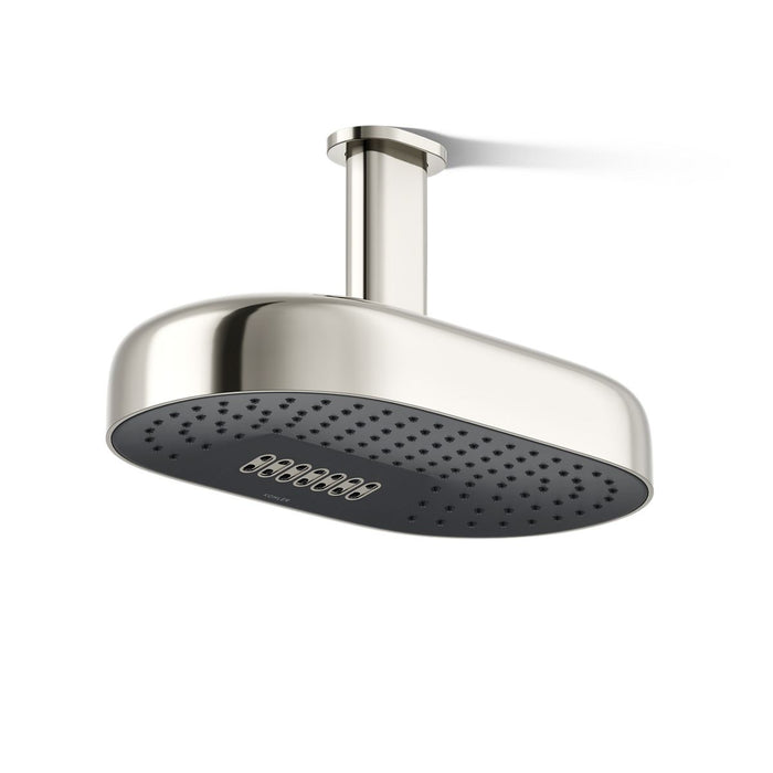 KOHLER K-26295 Statement Oblong 14" two-function rainhead, 2.5 gpm, vibrant polished nickel - view 3
