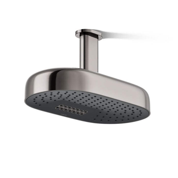 KOHLER K-26295 Statement Oblong 14" two-function rainhead, 2.5 gpm, vibrant titanium - view 3