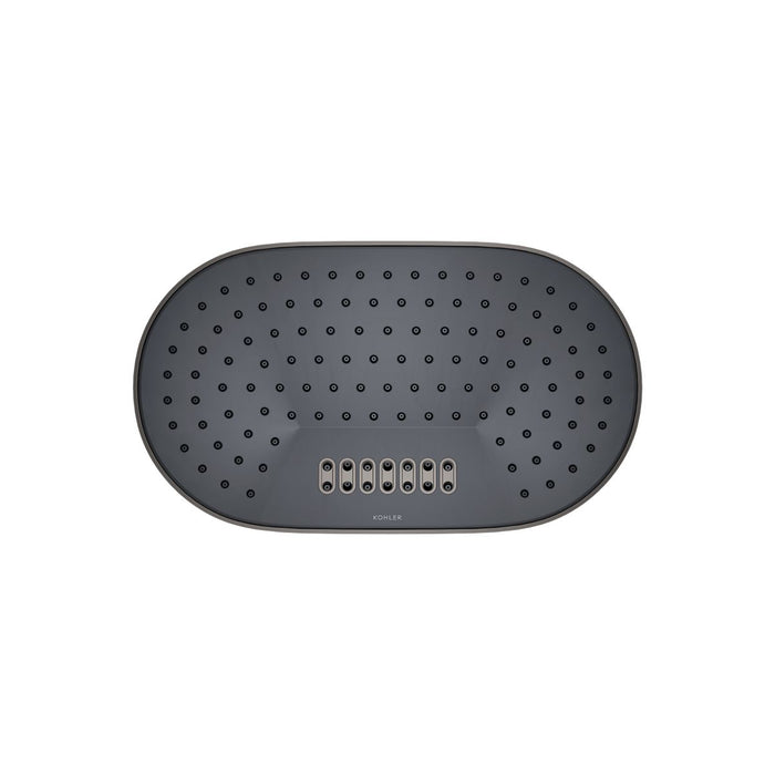 KOHLER K-26295 Statement Oblong 14" two-function rainhead, 2.5 gpm, vibrant titanium - view 5