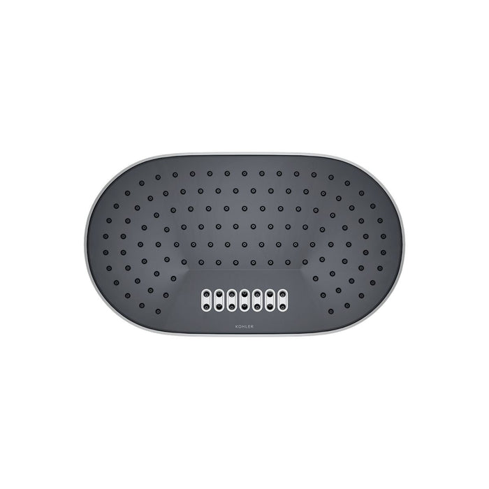 KOHLER K-26295-G Statement Oblong 14" two-function rainhead, 1.75 gpm
