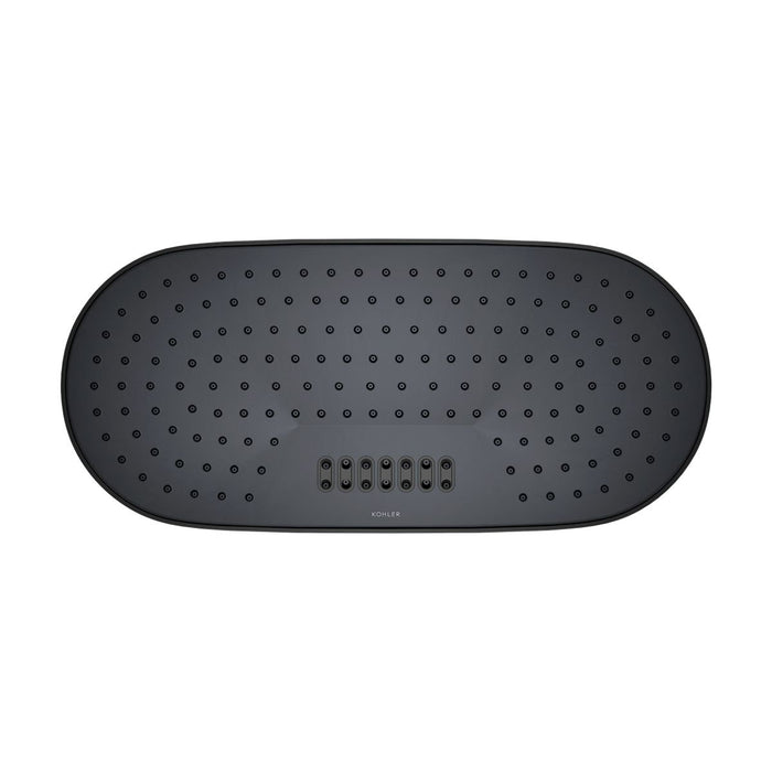 KOHLER K-26297 Statement Oblong 18" two-function rainhead, 2.5 gpm