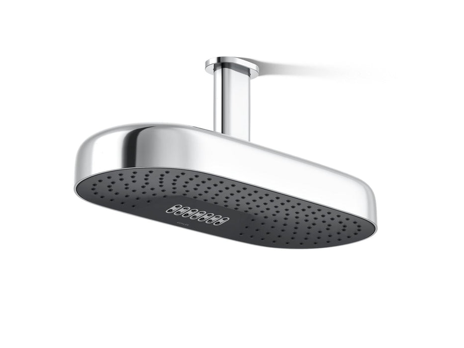KOHLER K-26297 Statement Oblong 18" two-function rainhead, 2.5 gpm, polished chrome