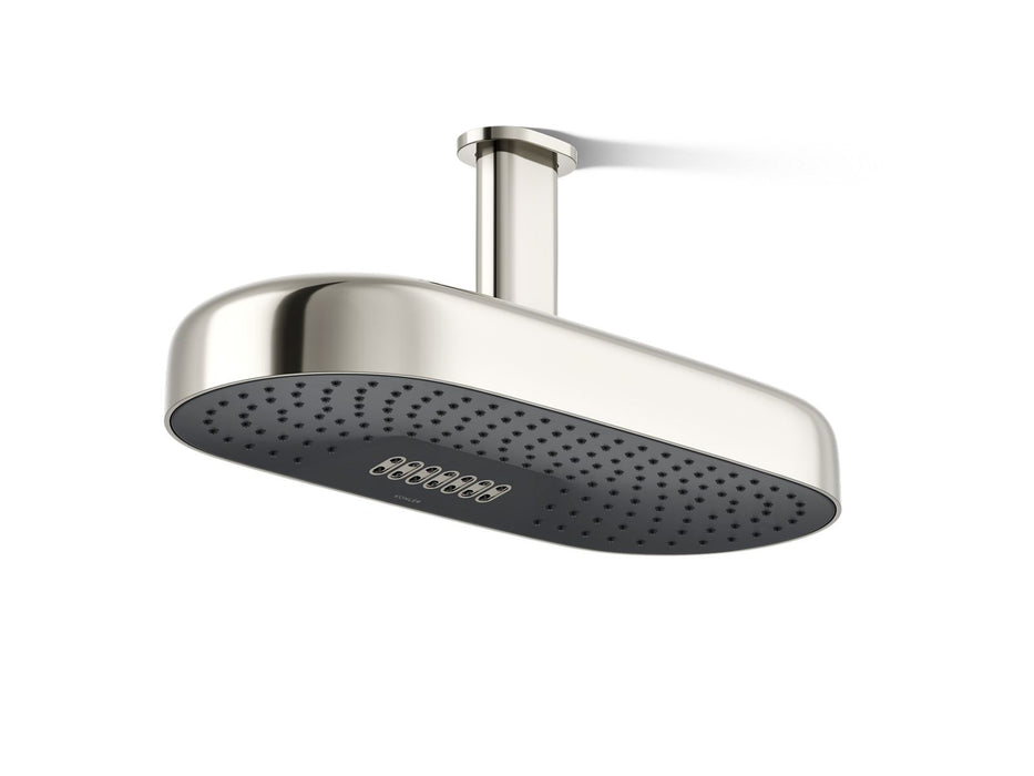 KOHLER K-26297 Statement Oblong 18" two-function rainhead, 2.5 gpm, vibrant polished nickel