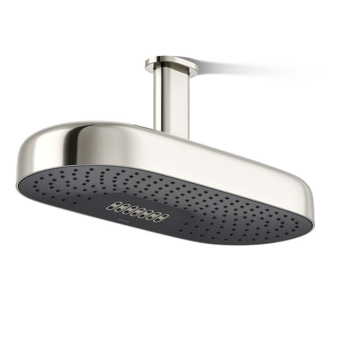 KOHLER K-26297 Statement Oblong 18" two-function rainhead, 2.5 gpm, vibrant polished nickel - view 3