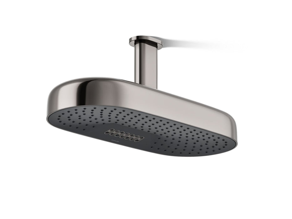 KOHLER K-26297 Statement Oblong 18" two-function rainhead, 2.5 gpm, vibrant titanium
