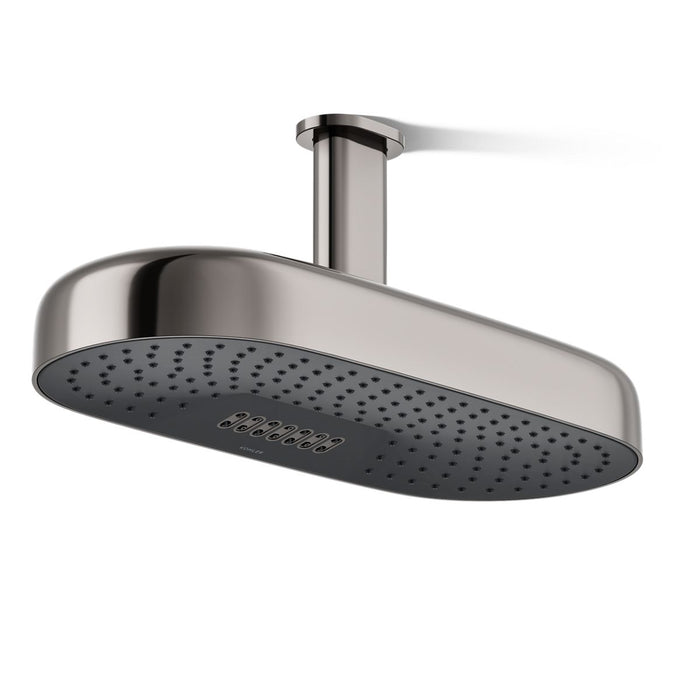KOHLER K-26297 Statement Oblong 18" two-function rainhead, 2.5 gpm, vibrant titanium - view 3
