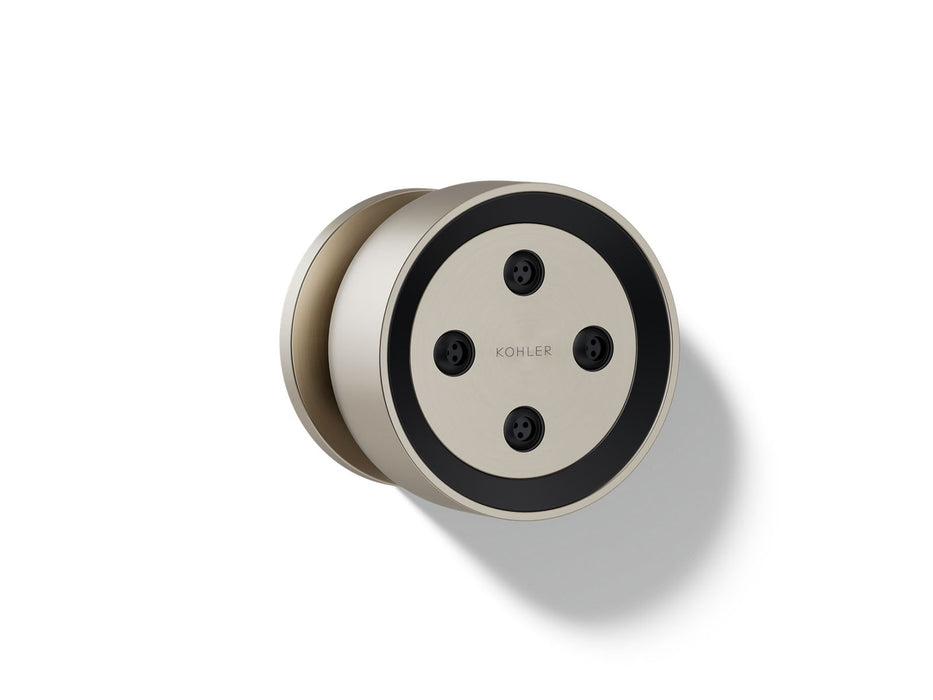 KOHLER K-26299 Statement Round single-function body spray, 2.5 gpm, vibrant brushed nickel